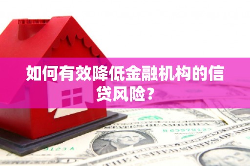 通城如何有效降低金融机构的信贷风险？