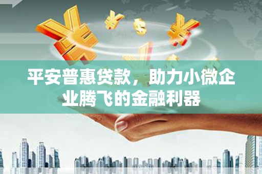 通城平安普惠贷款，助力小微企业腾飞的金融利器