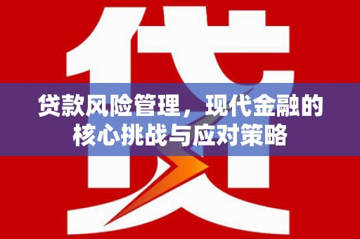 通城贷款风险管理，现代金融的核心挑战与应对策略