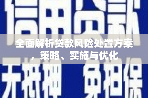 通城全面解析贷款风险处置方案，策略、实施与优化