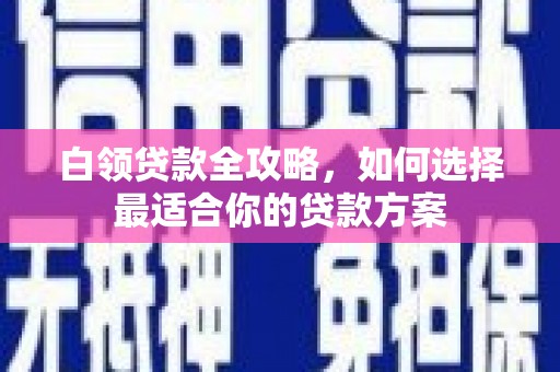 通城白领贷款全攻略，如何选择最适合你的贷款方案